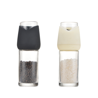 Ceramic Mechanism Glass Bottle Salt Pepper Mill